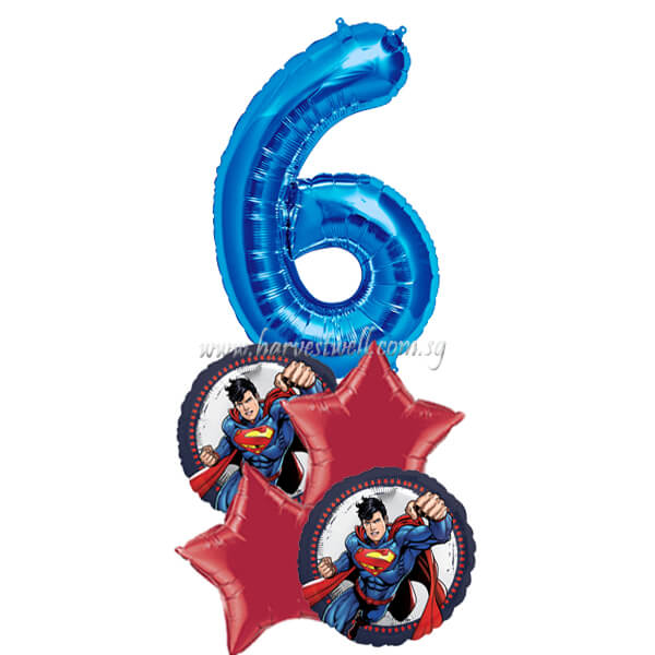Superman Birthday Age Balloon Package